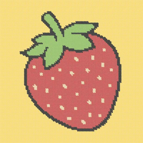 Cross stitch chart generated from Strawberry