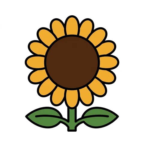 Source image: Sunflower drawing